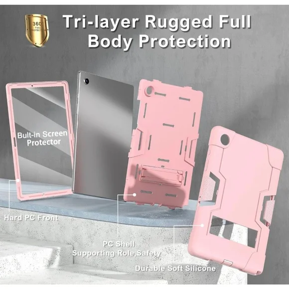 WESOROL Tablet Case, Pink, 10.5 inch for Galaxy Tab A8 - Picture 3 of 8